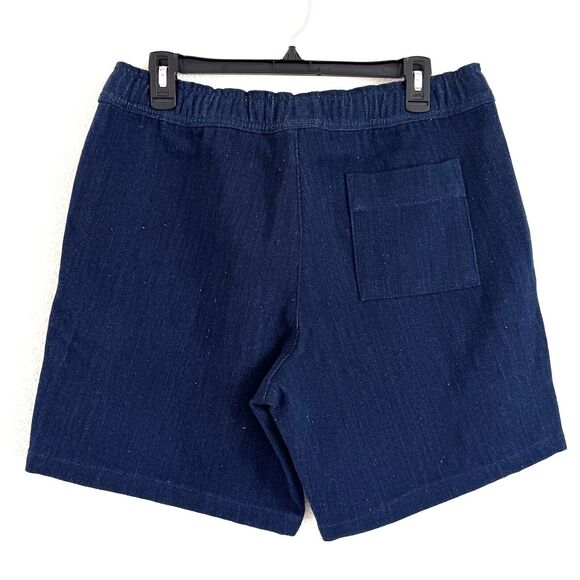 NWT Patagonia Men Handwoven Fabric Organic Cotton Volley Shorts Denim Blue - Picture 2 of 11